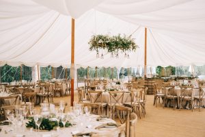 lined Traditional pole marquee